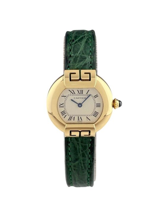 Cartier Ellipse Watch YG Leather Quartz Ivory main image 3